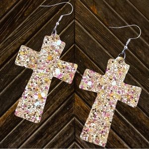 CROSS Glitter Earrings! NWT!!